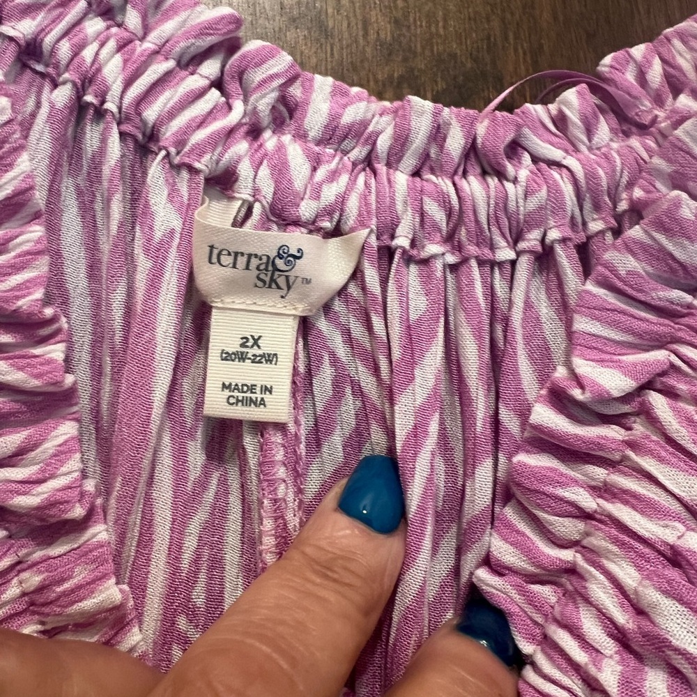 Terra & Sky Pink and White Tunic Top